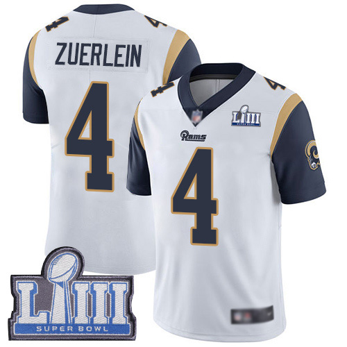 Los Angeles Rams Limited White Men Greg Zuerlein Road Jersey NFL Football 4 Super Bowl LIII Bound Vapor Untouchable